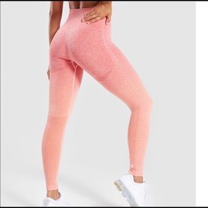 Gymshark ombre seamless pink leggings Medium